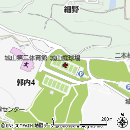 二本松市城山庭球場周辺の地図
