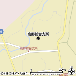喜多方市高郷総合支所周辺の地図