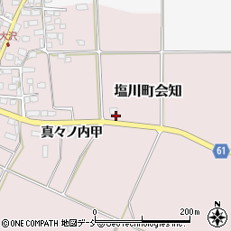 福島県喜多方市塩川町会知横打周辺の地図