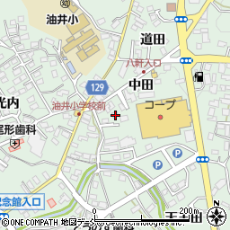 福島県二本松市油井中田2周辺の地図