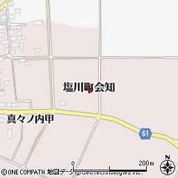 福島県喜多方市塩川町会知周辺の地図