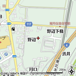 福島県二本松市油井野辺周辺の地図