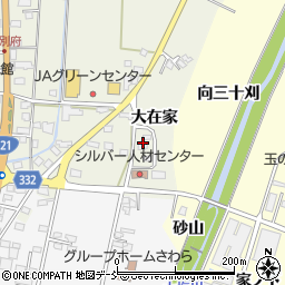福島県喜多方市塩川町小府根大在家周辺の地図
