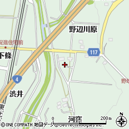 福島県二本松市油井野辺川原周辺の地図