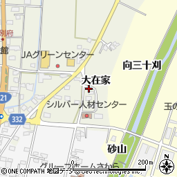 福島県喜多方市塩川町小府根大在家1-4周辺の地図