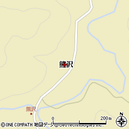 福島県西会津町（耶麻郡）宝坂大字屋敷（熊沢）周辺の地図