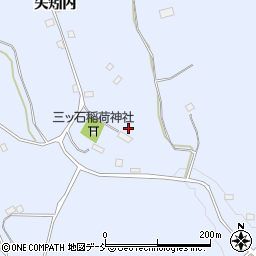 福島県二本松市上川崎三ツ石周辺の地図