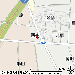 福島県喜多方市塩川町新江木西亦周辺の地図