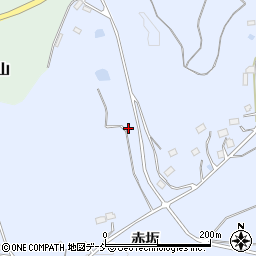 福島県二本松市上川崎赤坂周辺の地図