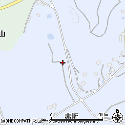 福島県二本松市上川崎（赤坂）周辺の地図