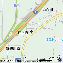 福島県二本松市油井仁平内75周辺の地図