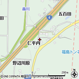 福島県二本松市油井仁平内49-2周辺の地図