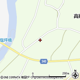福島県喜多方市高郷町塩坪平内屋敷周辺の地図