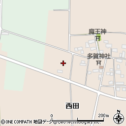 福島県喜多方市塩川町天沼西田周辺の地図