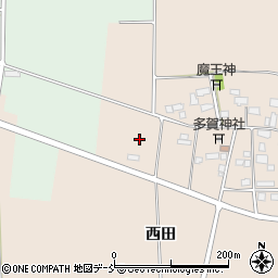 福島県喜多方市塩川町天沼（西田）周辺の地図