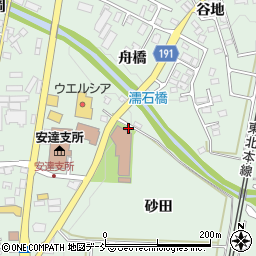 福島県二本松市油井砂田周辺の地図