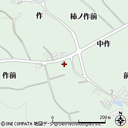 福島県二本松市油井作前周辺の地図