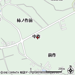 福島県二本松市油井中作周辺の地図