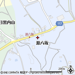 福島県二本松市上川崎（源八坂）周辺の地図