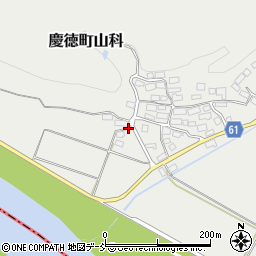 福島県喜多方市慶徳町山科（二渡）周辺の地図