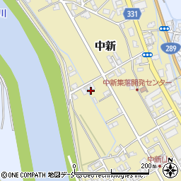 新潟県三条市中新周辺の地図