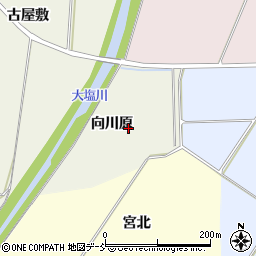 福島県喜多方市塩川町小府根向川原周辺の地図