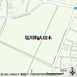 福島県喜多方市塩川町大田木周辺の地図