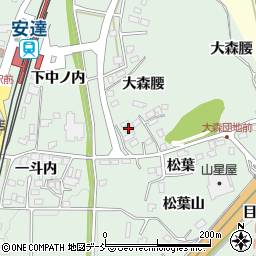 福島県二本松市油井大森腰22-4周辺の地図