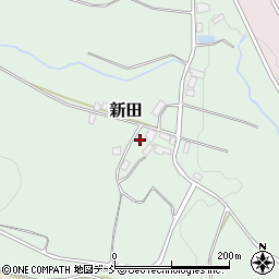 福島県二本松市新田周辺の地図