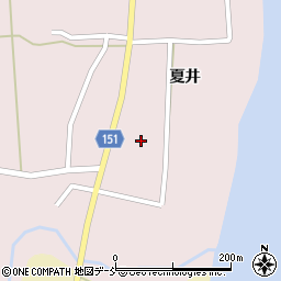 福島県喜多方市高郷町夏井夏井周辺の地図
