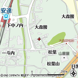 福島県二本松市油井大森腰21周辺の地図