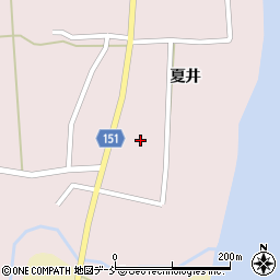 福島県喜多方市高郷町夏井（夏井）周辺の地図