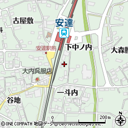 福島県二本松市油井下中ノ内周辺の地図