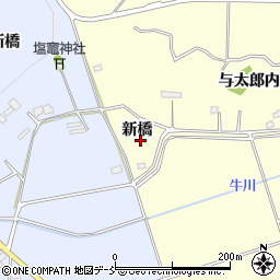 福島県南相馬市原町区中太田新橋周辺の地図
