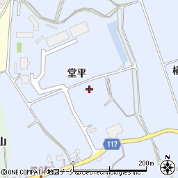 福島県二本松市上川崎堂平周辺の地図