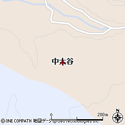 新潟県加茂市中大谷周辺の地図