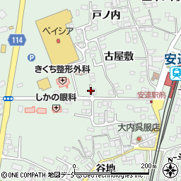 福島県二本松市油井背戸谷地周辺の地図