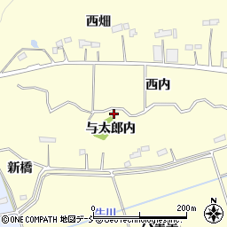 福島県南相馬市原町区中太田与太郎内周辺の地図