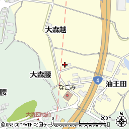 福島県二本松市渋川大森越116周辺の地図