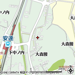 福島県二本松市油井大森腰36-7周辺の地図
