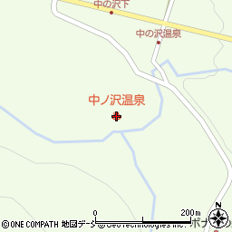 中ノ沢温泉周辺の地図