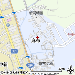 新潟県三条市麻布周辺の地図
