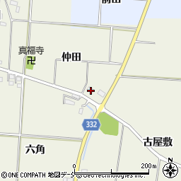 福島県喜多方市塩川町小府根仲田周辺の地図