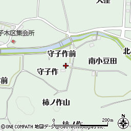 福島県二本松市油井守子作9周辺の地図