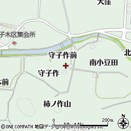 福島県二本松市油井守子作周辺の地図
