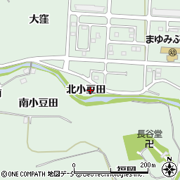 福島県二本松市油井北小豆田周辺の地図
