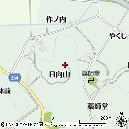 福島県二本松市油井日向山8周辺の地図
