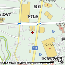 福島県二本松市油井下谷地周辺の地図
