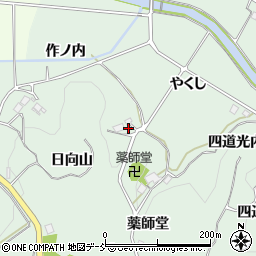 福島県二本松市油井薬師堂2周辺の地図