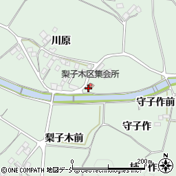 福島県二本松市油井下川原周辺の地図